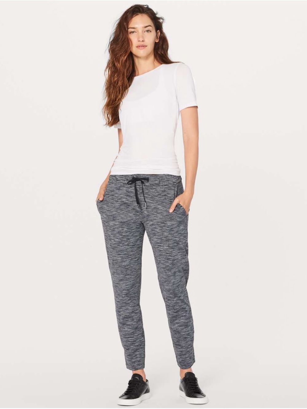 LULULEMON On The Fly Pant *28" in Wee Are From Space Black Slate / Black